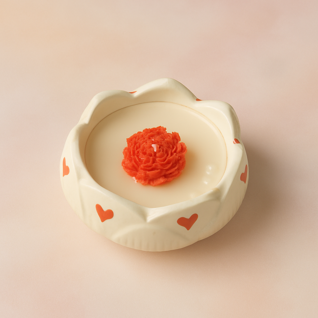 Lotus Shaped Handmade Scented Candle